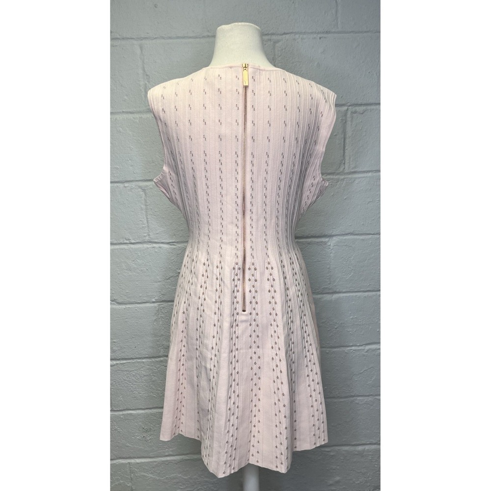NWT Ted Baker Vellia Knit Skater Dress 5 Ballet Pink Rose Gold Interview Brunch - Picture 8 of 15